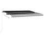 Automatic awning with LED lights and wind sensor anthracite 4x3 m by , Awnings - Ref: Foro24-3069954, Price: 696,61 €, Discou...