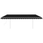 Automatic awning with LED lights and wind sensor anthracite 5x3 m by , Awnings - Ref: Foro24-3069994, Price: 760,35 €, Discou...