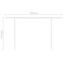 Toldo retráctil manual con LED naranja y marrón 4x3,5 m de , Toldos - Ref: Foro24-3070025, Precio: 484,98 €, Descuento: %