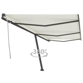 Retractable manual cream freestanding awning 600x300 cm by , Awnings - Ref: Foro24-3069797, Price: 634,51 €, Discount: %