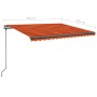 Toldo retráctil automático con postes naranja y marrón 4x3,5 m de , Toldos - Ref: Foro24-3070230, Precio: 654,50 €, Descuento: %