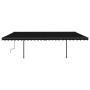 Manual retractable awning with anthracite gray posts 6x3.5 m by , Awnings - Ref: Foro24-3070279, Price: 718,97 €, Discount: %