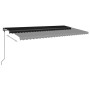 Manual retractable awning with anthracite gray posts 6x3.5 m by , Awnings - Ref: Foro24-3070279, Price: 718,97 €, Discount: %