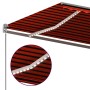 Retractable manual awning with orange and brown LED light, 6x3.5 m. by , Awnings - Ref: Foro24-3070285, Price: 764,42 €, Disc...