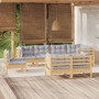 8-piece garden furniture set with solid pine wood cushions by , Garden sets - Ref: Foro24-3096513, Price: 683,99 €, Discount: %