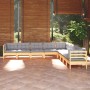 Juego de muebles de jardín 9 pzas y cojines madera maciza pino de , Conjuntos de jardín - Ref: Foro24-3096814, Precio: 742,53...