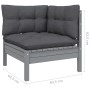 9-piece garden furniture set with gray cushions made of pine wood by , Garden sets - Ref: Foro24-3096979, Price: 813,35 €, Di...