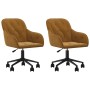 Swivel dining chairs, 2 units, brown velvet by , dining chairs - Ref: Foro24-3103429, Price: 179,46 €, Discount: %