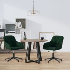 Swivel dining chairs, 2 units, dark green velvet by , dining chairs - Ref: Foro24-3103379, Price: 172,99 €, Discount: %