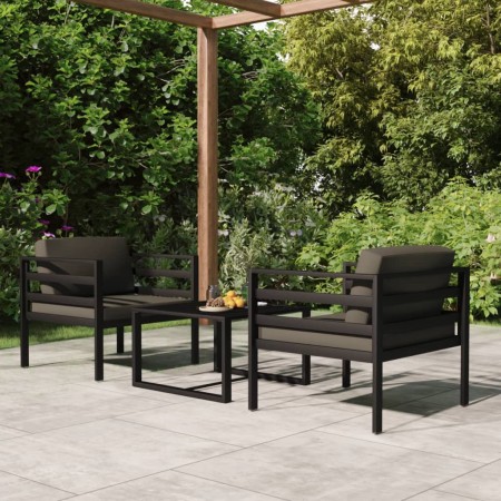 3-teiliges Gartenmöbel-Set und anthrazitgraue Aluminiumkissen von , Gartensets - Ref: Foro24-3107780, Preis: 493,99 €, Rabatt: %