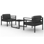 Garden furniture set 3 pieces and cushions anthracite gray aluminum by , Garden sets - Ref: Foro24-3107780, Price: 519,50 €, ...