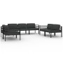 Garden furniture set 7 pieces and cushions anthracite gray aluminum by , Garden sets - Ref: Foro24-3107796, Price: 943,12 €, ...