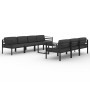 Set muebles de jardín 8 pzas y cojines aluminio gris antracita de , Conjuntos de jardín - Ref: Foro24-3107806, Precio: 1,00 €...