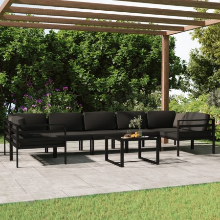 Garden furniture set 8 pieces and cushions anthracite gray aluminum by , Garden sets - Ref: Foro24-3107812, Price: 1,00 €, Di...