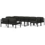 Garden furniture set 10 pieces and cushions anthracite gray aluminum by , Garden sets - Ref: Foro24-3115927, Price: 1,00 €, D...