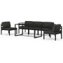 Set muebles de jardín 6 pzas y cojines aluminio gris antracita de , Conjuntos de jardín - Ref: Foro24-3115919, Precio: 982,69...