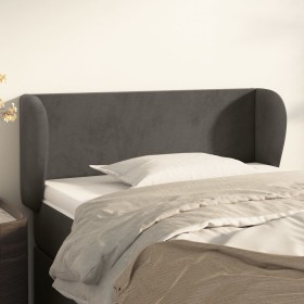 Dark gray velvet headboard 103x23x78/88 cm by , Headboards and footboards - Ref: Foro24-3116907, Price: 52,47 €, Discount: %