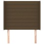 Headboard with dark brown fabric ears 93x16x118/128 cm by , Headboards and footboards - Ref: Foro24-3119705, Price: 75,44 €, ...