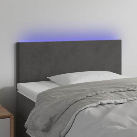 Cabecero con LED de terciopelo gris oscuro 100x5x78/88 cm de , Cabeceros y pies de cama - Ref: Foro24-3121375, Precio: 50,78 ...