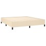 Cama box spring con colchón tela color crema 180x200 cm de , Camas y somieres - Ref: Foro24-3128066, Precio: 624,78 €, Descue...