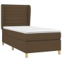 Cama box spring con colchón tela marrón oscuro 90x190 cm de , Camas y somieres - Ref: Foro24-3128568, Precio: 382,99 €, Descu...