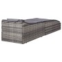 Tumbona con cojín ratán sintético gris de vidaXL, Tumbonas - Ref: Foro24-46540, Precio: 239,66 €, Descuento: %