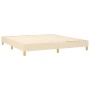 Cama box spring con colchón tela color crema 180x200 cm de , Camas y somieres - Ref: Foro24-3130454, Precio: 579,52 €, Descue...