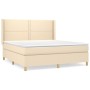 Box spring bed with cream fabric mattress 180x200 cm by , Beds and slatted bases - Ref: Foro24-3131934, Price: 636,77 €, Disc...