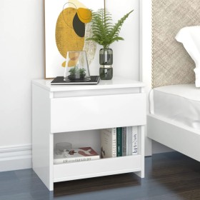 Bedside tables 2 units plywood glossy white 40x30x30 cm by vidaXL, Nightstands - Ref: Foro24-803456, Price: 54,45 €, Discount: %