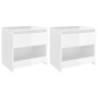 Bedside tables 2 units plywood glossy white 40x30x30 cm by vidaXL, Nightstands - Ref: Foro24-803456, Price: 52,37 €, Discount: %