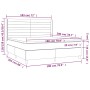 Boxspringbett-Matratze und LED-Leuchten, cremefarbener Stoff, 180 x 200 cm von , Betten und Lattenroste - Ref: Foro24-3138418...