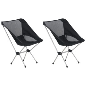 Folding camping chairs 2 units with aluminum bag 54x50x65 cm by vidaXL, camping furniture - Ref: Foro24-47797, Price: 78,98 €...