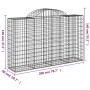 Wire mesh baskets 40 units, arched shape, iron, 200x50x120/140 cm by , Pots and planters - Ref: Foro24-3146359, Price: 3,00 €...