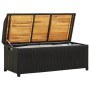 Synthetic black rattan garden storage bench 120 cm by vidaXL, garden benches - Ref: Foro24-46480, Price: 282,28 €, Discount: %