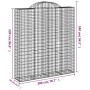 Gabion baskets 10 units, arched shape, iron, 200x50x220/240cm by , Pots and planters - Ref: Foro24-3146454, Price: 1,00 €, Di...