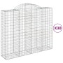 Wire mesh baskets 30 units, arched shape, iron, 200x50x160/180 cm by , Pots and planters - Ref: Foro24-3146400, Price: 2,00 €...