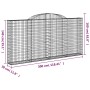 Wire mesh baskets 25 units, arched shape, iron, 300x30x140/160 cm by , Pots and planters - Ref: Foro24-3146572, Price: 2,00 €...