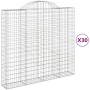 Wire mesh baskets 30 units, arched shape, iron, 200x50x180/200 cm by , Pots and planters - Ref: Foro24-3146421, Price: 3,00 €...