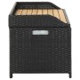 Synthetic black rattan garden storage bench 120 cm by vidaXL, garden benches - Ref: Foro24-46480, Price: 282,28 €, Discount: %