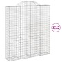 Gabion baskets 12 units arch shape iron 200x50x220/240cm by , Pots and planters - Ref: Foro24-3146456, Price: 1,00 €, Discoun...