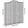 Gabion baskets 12 units arch shape iron 200x50x220/240cm by , Pots and planters - Ref: Foro24-3146456, Price: 1,00 €, Discoun...