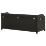 Synthetic black rattan garden storage bench 120 cm by vidaXL, garden benches - Ref: Foro24-46480, Price: 282,28 €, Discount: %