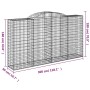 15 units of arched iron gabion baskets 300x50x160/180 cm by , Pots and planters - Ref: Foro24-3146767, Price: 2,00 €, Discoun...