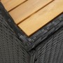 Synthetic black rattan garden storage bench 120 cm by vidaXL, garden benches - Ref: Foro24-46480, Price: 282,28 €, Discount: %