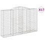 Gabion baskets 17 units, arched shape, iron, 300x50x180/200cm. by , Pots and planters - Ref: Foro24-3146786, Price: 3,00 €, D...