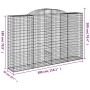 Gabion baskets 17 units, arched shape, iron, 300x50x180/200cm. by , Pots and planters - Ref: Foro24-3146786, Price: 3,00 €, D...