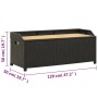 Synthetic black rattan garden storage bench 120 cm by vidaXL, garden benches - Ref: Foro24-46480, Price: 282,28 €, Discount: %