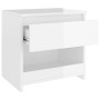 Bedside tables 2 units plywood glossy white 40x30x30 cm by vidaXL, Nightstands - Ref: Foro24-803456, Price: 52,37 €, Discount: %