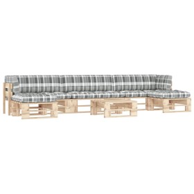 Pallet furniture 6 pieces and cushions made of impregnated pine wood. by , Garden sets - Ref: Foro24-3066974, Price: 424,99 €...