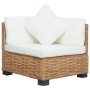 Corner sofa with natural rattan cushions by vidaXL, Modular outdoor sofas - Ref: Foro24-286279, Price: 206,95 €, Discount: %